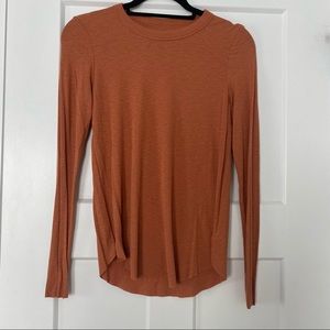 Orange Aerie Ribbed Long Sleeve